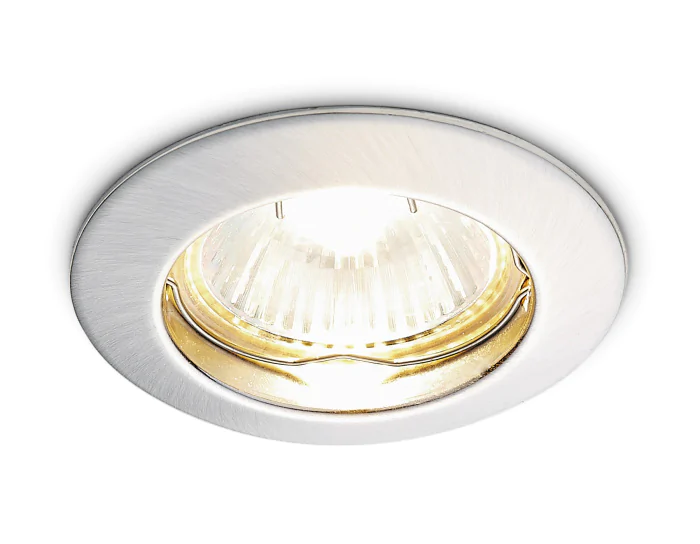 Металлический встраиваемый точечный светильник MR16 Ambrella light 863A SS
