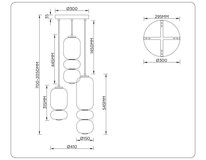 Подвесной светодиодный светильник HIGH LIGHT AMBRELLA LIGHT LH11036