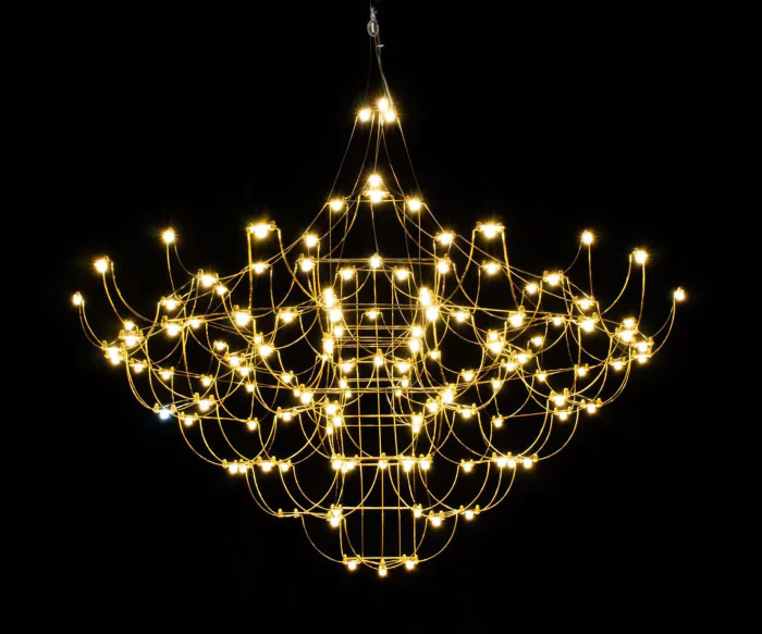 Люстра димм. Галанта золото d115 h265 Led Osram 139*0,5W (3000-6000K) Kink Light 07886-115,33(21)