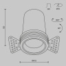 Встраиваемый светильник Maytoni Focus LED DL125-L12-4K-TRS-B