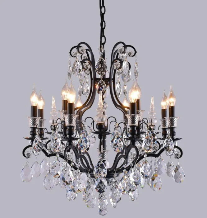 Люстра Crystal Lux MAGNIFICO SP13 BLACK/TRANSPARENT