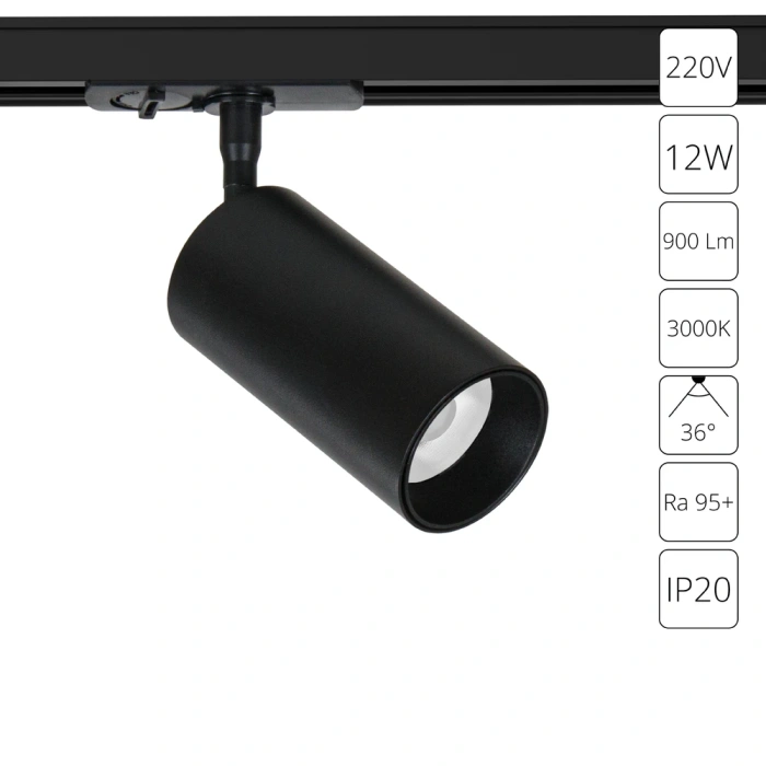 Трековый светильник Arte Lamp AERO A1336PL-1BK