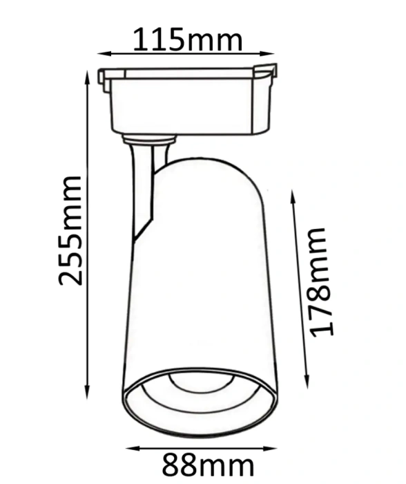 Светильник трековый однофазный Crystal Lux CLT 0.31 006 40W BL