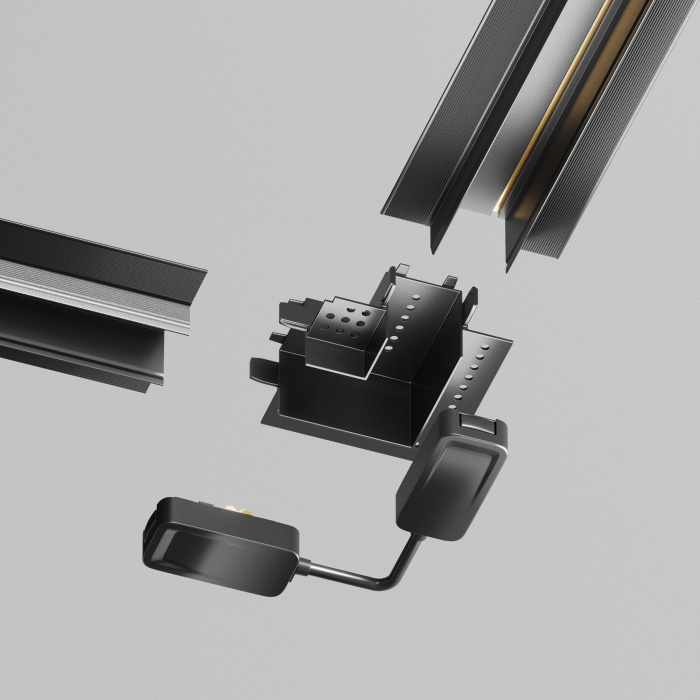 Коннектор угловой Radity встраиваемый черный Maytoni TRA084CL-12B