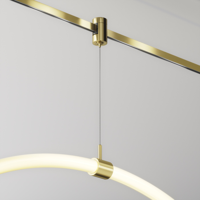 Коннектор с тросовым подвесом Тау / Tau в шинопровод Flarity латунь Maytoni Tau TRA154SW-1BS