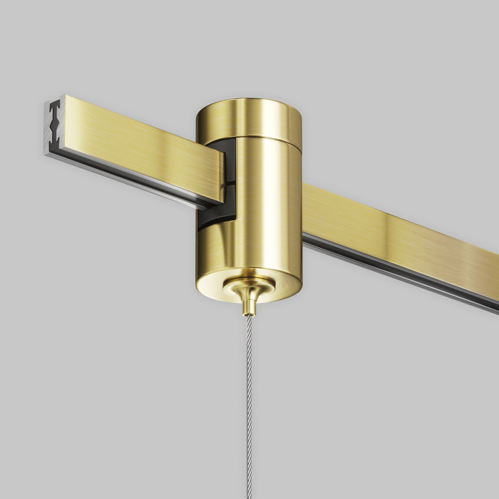 Коннектор с тросовым подвесом Тау / Tau в шинопровод Flarity латунь Maytoni Tau TRA154SW-1BS