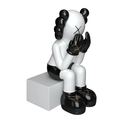 Дизайнерская статуэтка копилка Ledron Kaws 70B white