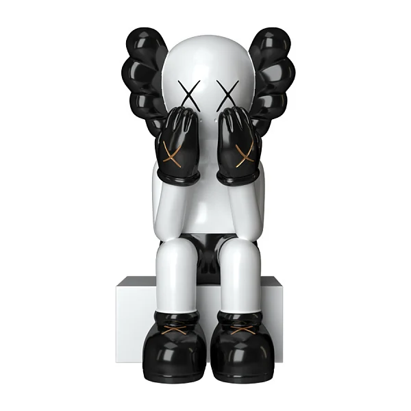 Дизайнерская статуэтка копилка Ledron Kaws 70B white