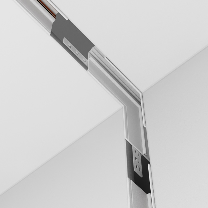 Коннектор угловой внутренний Exility встраиваемый под ГКЛ 9,5мм, белый Maytoni TRA034CL-42W