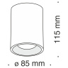 Потолочный светильник Maytoni Slim C012CL-01W