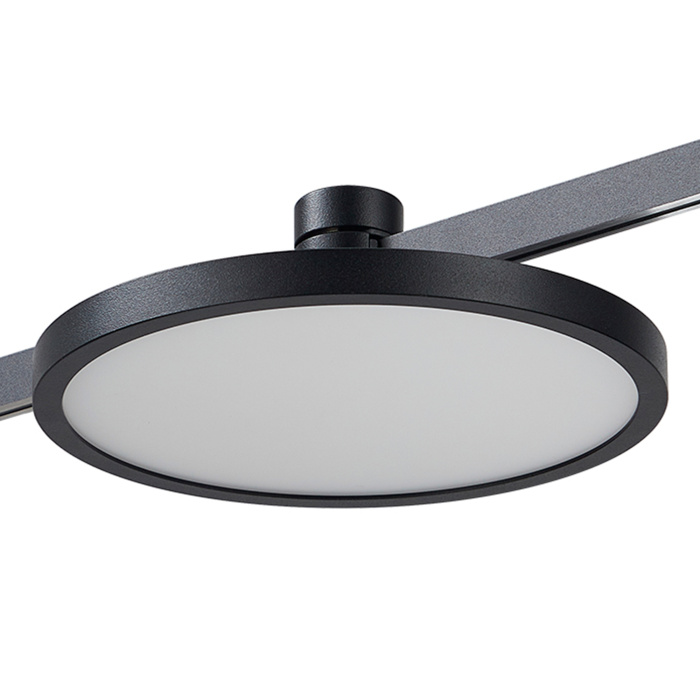 Магнитный трековый светильник FARM Черный LED 1*10W 3000K 500Lm Ra80 120 IP20 D168xH54 ST818.406.12