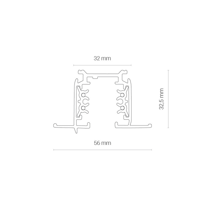 Встраиваемый шинопровод для трехфазной трековой системы Nowodvorski Ctls Track White 8693