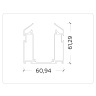 Корпус для накладного шинопровода в натяжной потолок Magnetic 220V 3000*61*61 Ambrella light GL1014