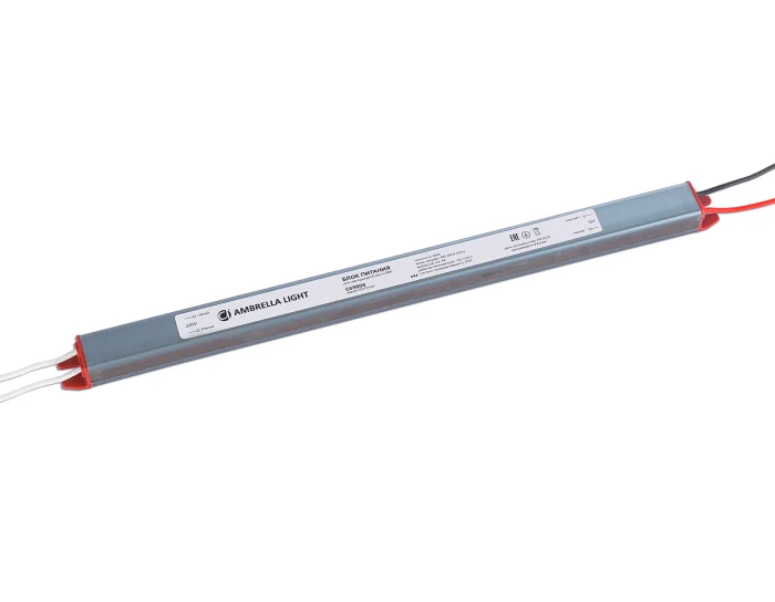 Блок питания ультратонкий для светодиодной ленты 12V 48W 4A IP67 185-260V 292*18*14.8 GS9806 Ambrella light GS9806