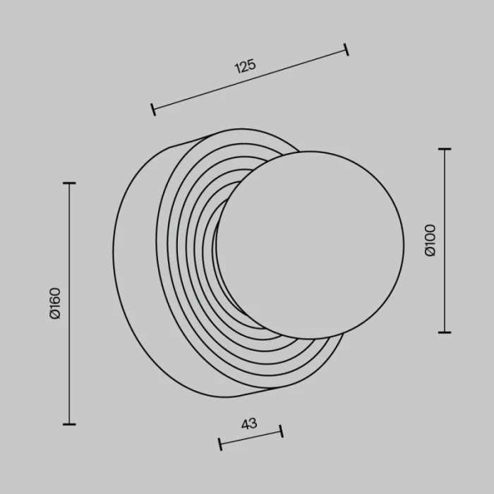Бра Maytoni MOD403WL-01GR1
