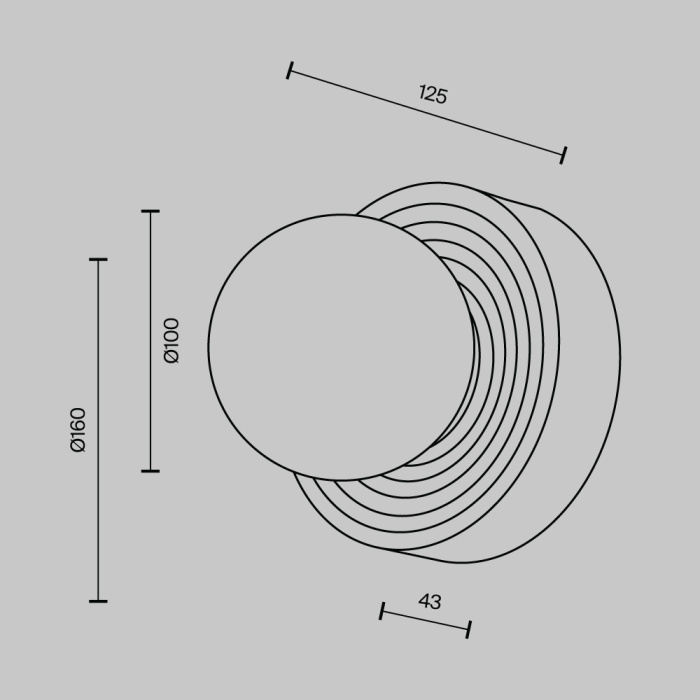 Бра Maytoni Careless MOD403WL-01GR1