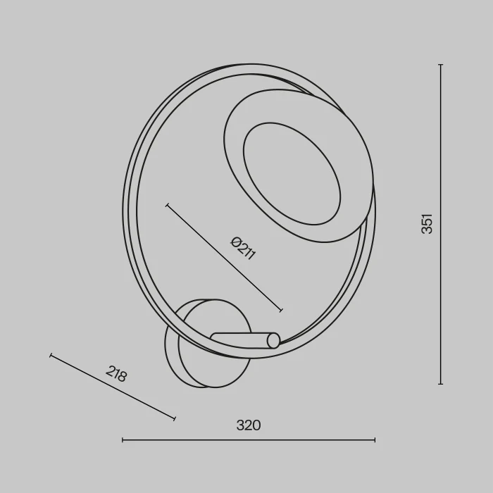 Бра Maytoni Lunare MOD327WL-L5BS3K1