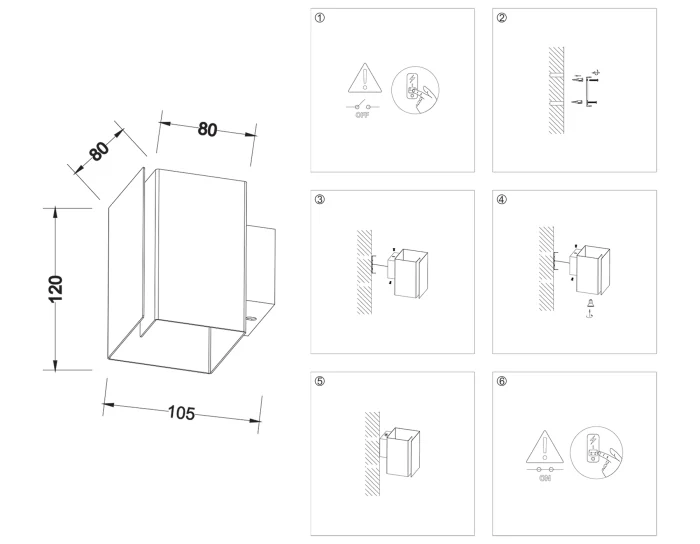 Светильник настенный со сменной лампой G9 Ambrella light TN5118