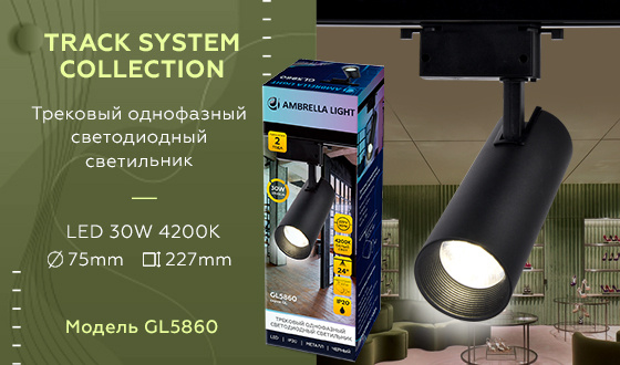 Трековый однофазный светодиодный светильник Ambrella light GL5860
