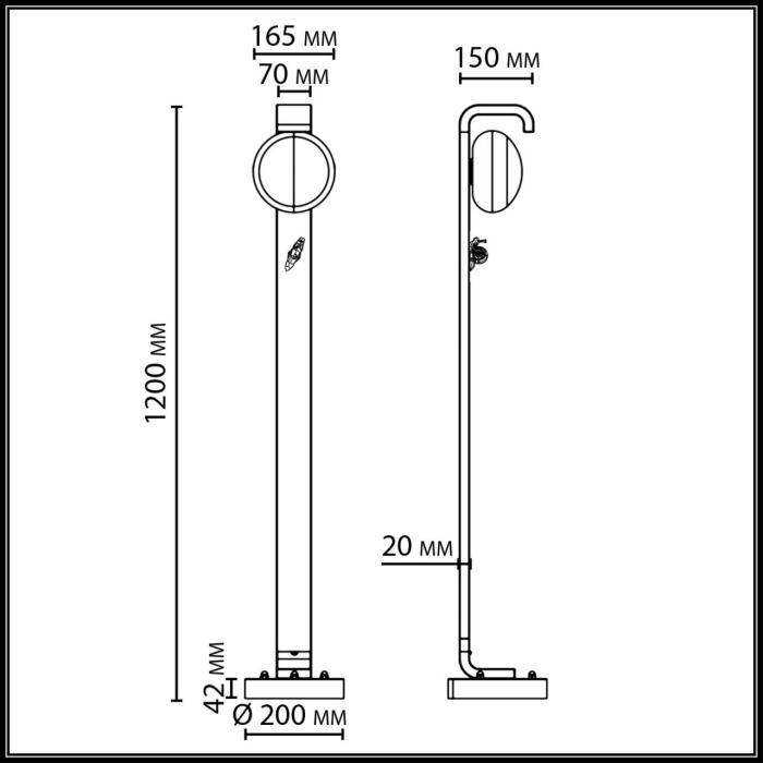 Ландшафтный светильник Odeon Light Luma 5434/1FA