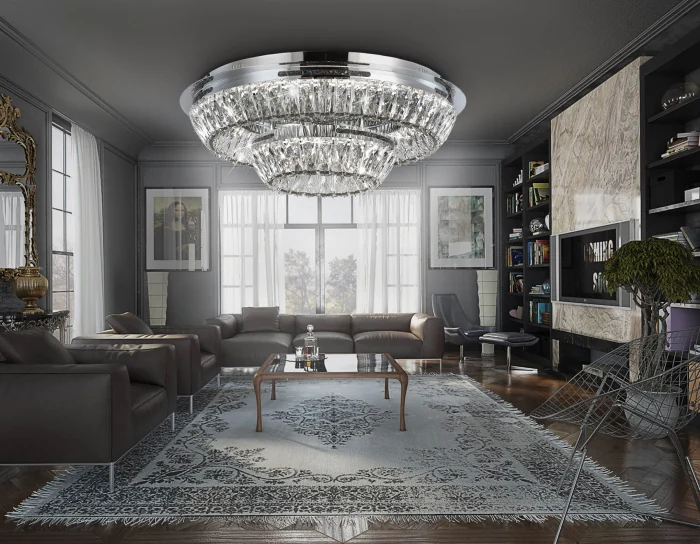 Потолочная светодиодная люстра с хрусталем Ambrella light TR5029