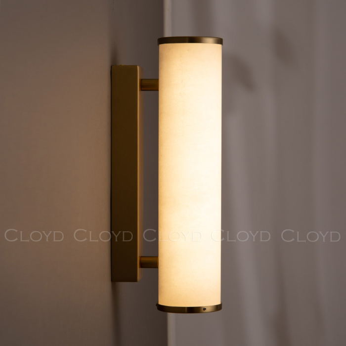 Бра Cloyd LERMONT-A W1 / выс. 30 см - алебастр - латунь (арт.20184)