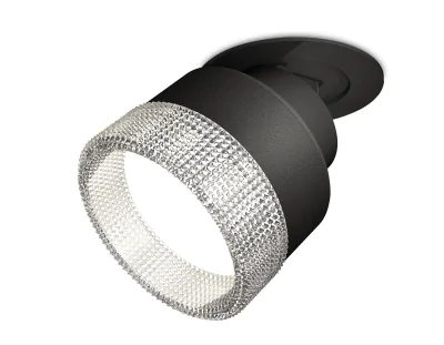 Комплект встраиваемого поворотного светильника с композитным хрусталем Ambrella light XM8102540