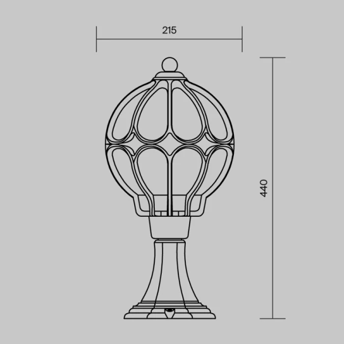 Садово-парковый светильник Maytoni Via O024FL-01G