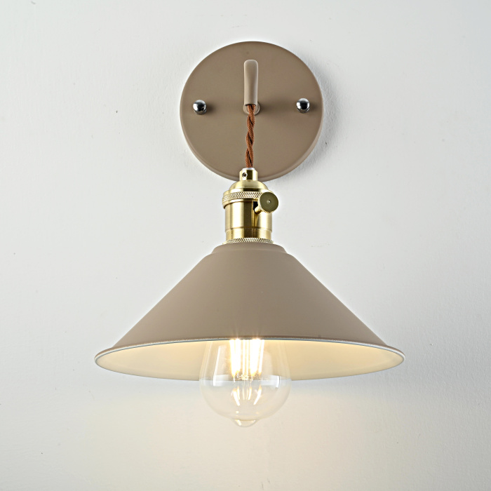 Бра с подвесным плафоном BRAID WALL Khaki ImperiumLoft