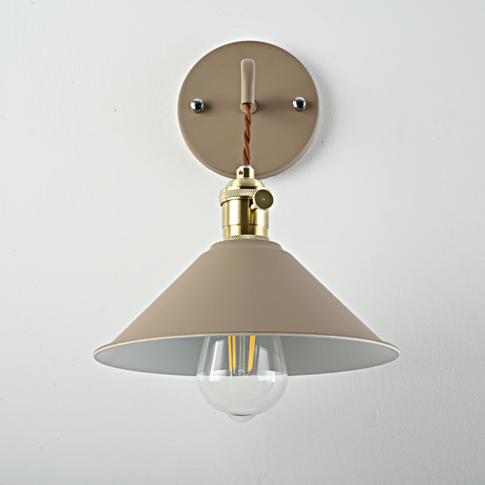 Бра с подвесным плафоном BRAID WALL Khaki ImperiumLoft