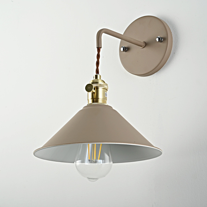 Бра с подвесным плафоном BRAID WALL Khaki ImperiumLoft