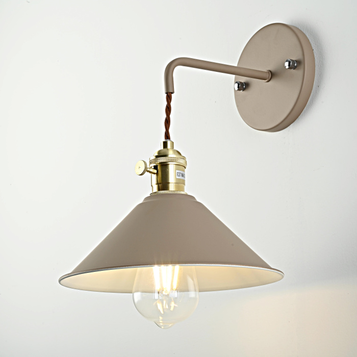 Бра с подвесным плафоном BRAID WALL Khaki ImperiumLoft