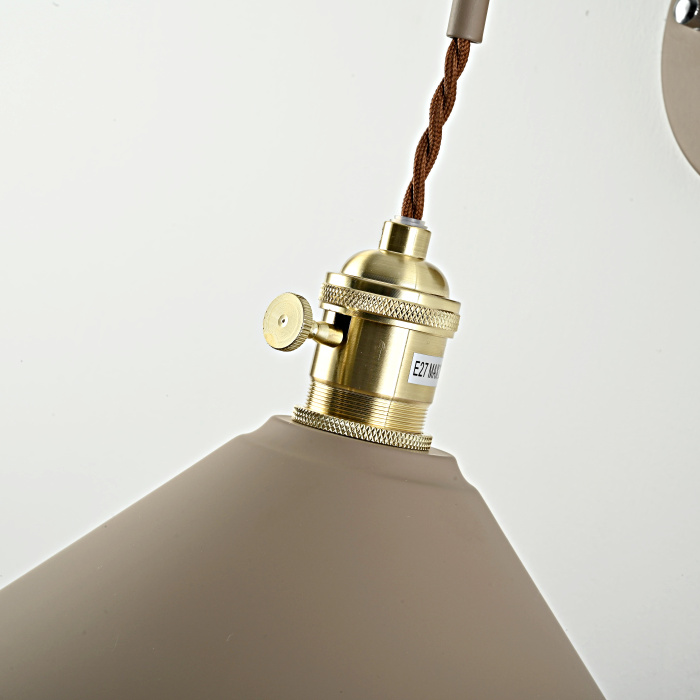 Бра с подвесным плафоном BRAID WALL Khaki ImperiumLoft