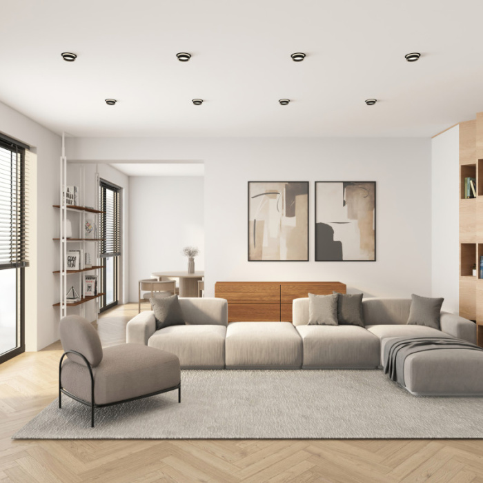 Точечный встраиваемый светильник NIKO DK2100-BK