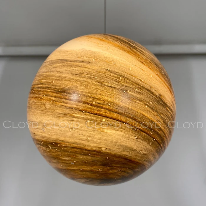 Подвесной светильник Cloyd LAPETUS P1 / Ø15 см - хром - коричн. стекло (арт.11314)