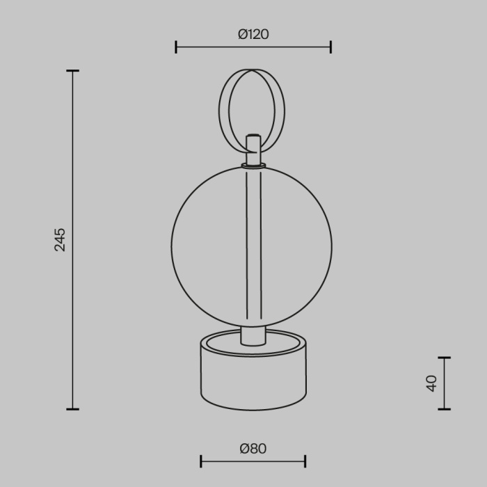 Аккумуляторный светильник Maytoni Double Moon MOD478RL-L3B3K