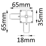Соединитель L-образный (однофазный) Crystal Lux CLT 0.211 02 BL