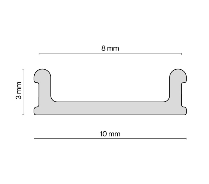 Вставка - заглушка 4м. для профиля Maytoni ALM012-SC-W