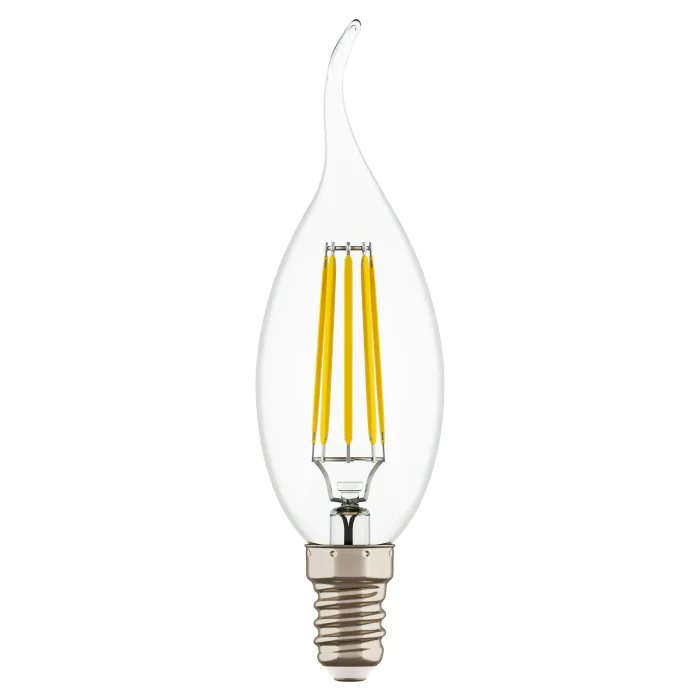 933604 Лампа LED FILAMENT 220V CA35  E14 6W=65W 400-430LM 360G CL 4000K 30000H (в комплекте)