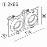 Встраиваемый светодиодный светильник Ledron GIZA SQ2 White