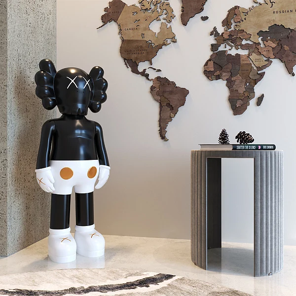 Дизайнерская статуэтка копилка Ledron Kaws Companion 93D white