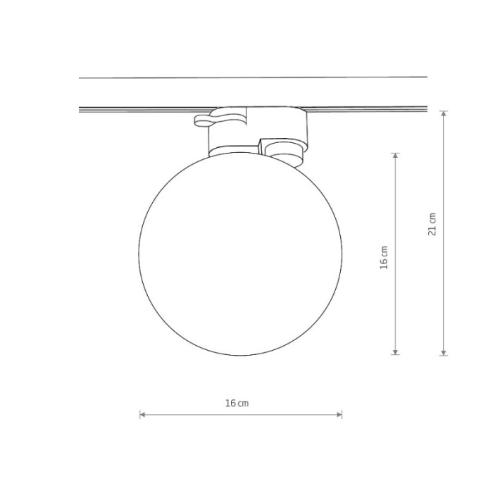 Трековый однофазный светильник Nowodvorski Profile Profile Snowball Black 11298