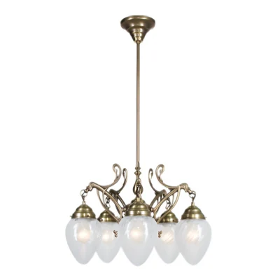 Люстра на штанге Berliner Messinglampen D227-123blB