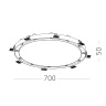 Светильник встраиваемый Белый LED 9*5W 3000K 4 050Lm Ra>90 38° IP20 D700xH50 220-240V ST706.438.45