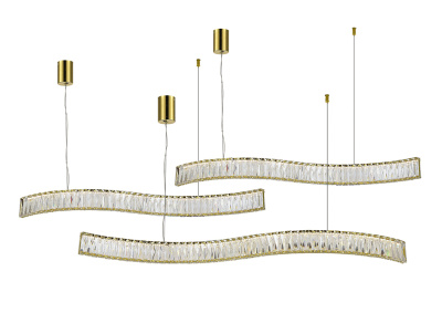 Горизонтальная композиция 8240 из трех  одиночных волн  золото №69 Newport