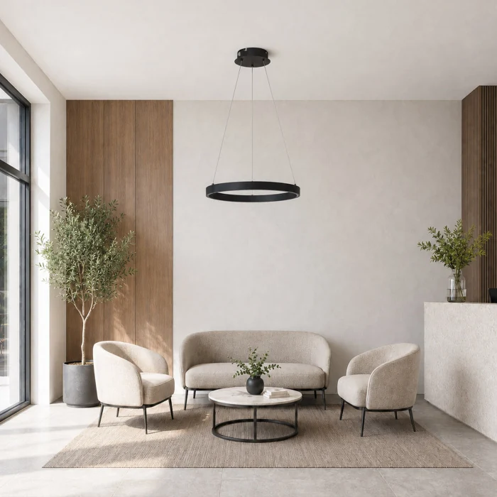 Светильник подвесной ST-Luce черный/черный LED 1*25W 4000K SL6238.423.01