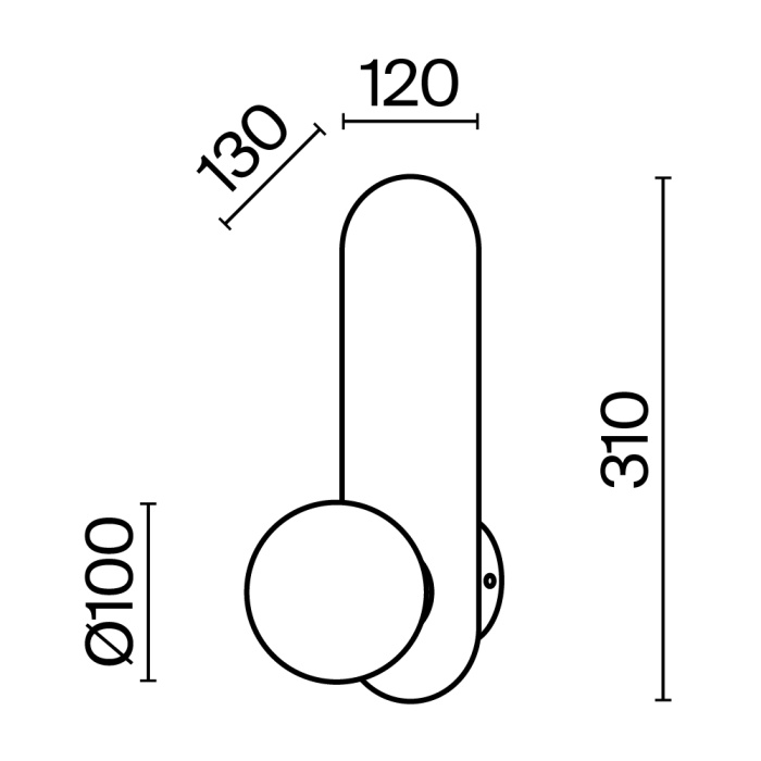 Бра Maytoni Bao MOD419WL-01B