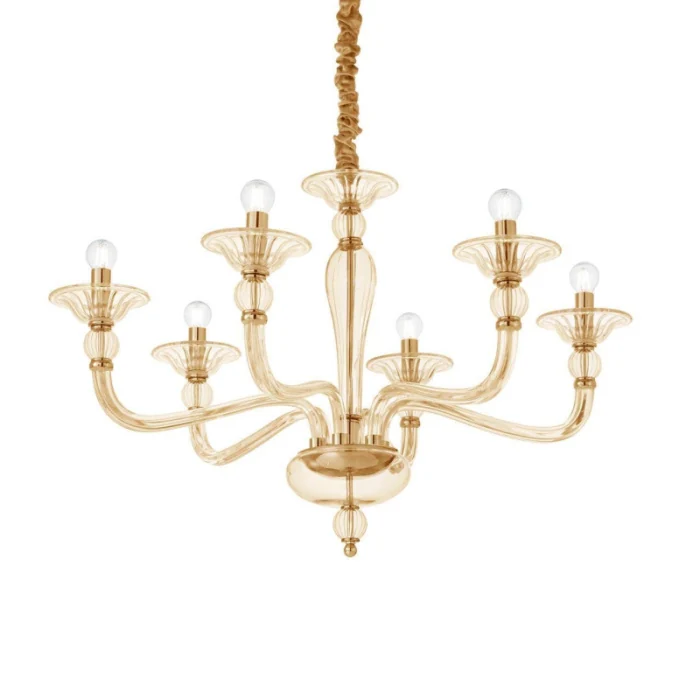 Подвесная люстра Ideal Lux Danieli SP6 Ambra 159942