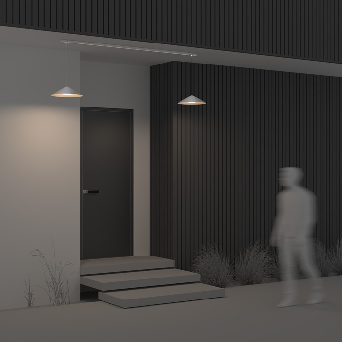 Светильник подвесной светодиодный Maytoni Elasity ip black O-TR01-1-P-12WW3K