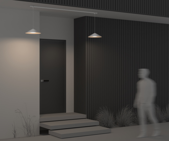 Светильник подвесной светодиодный Maytoni Elasity ip black O-TR01-1-P-12WW3K